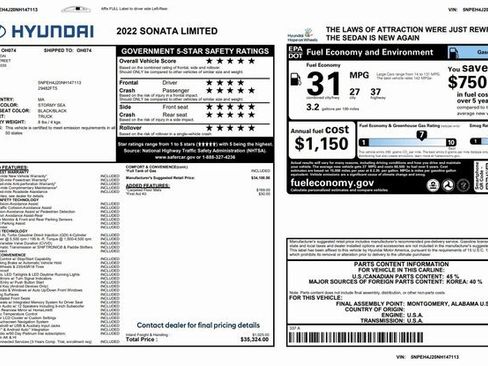Used 2022 Hyundai Sonata Limited image 3