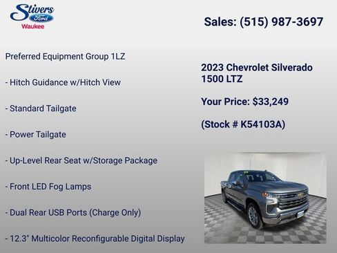 Used 2023 Chevrolet Silverado 1500 LTZ AWD/4WD image 34