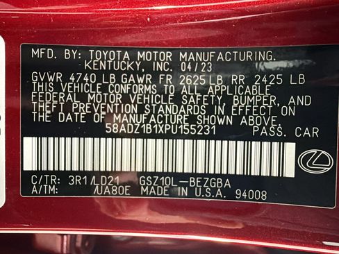 Certified 2023 Lexus ES 350 w/ Premium Package FWD image 20