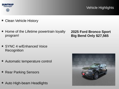 Used 2025 Ford Bronco Sport Big Bend AWD/4WD image 8