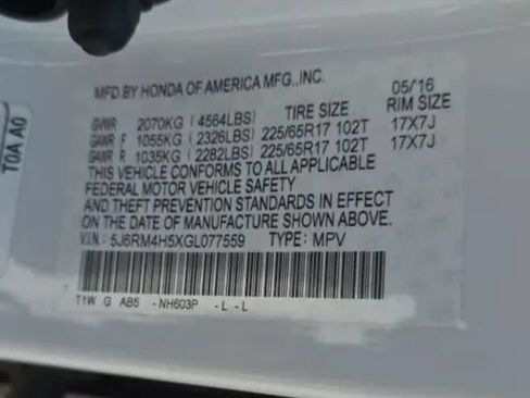 Used 2016 Honda CR-V EX image 56