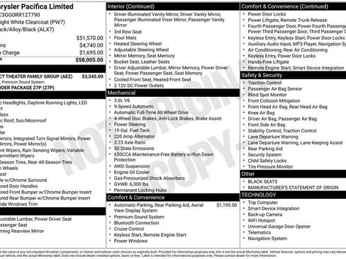 Used 2024 Chrysler Pacifica Limited w/ Uconnect Theater Family Group image 15