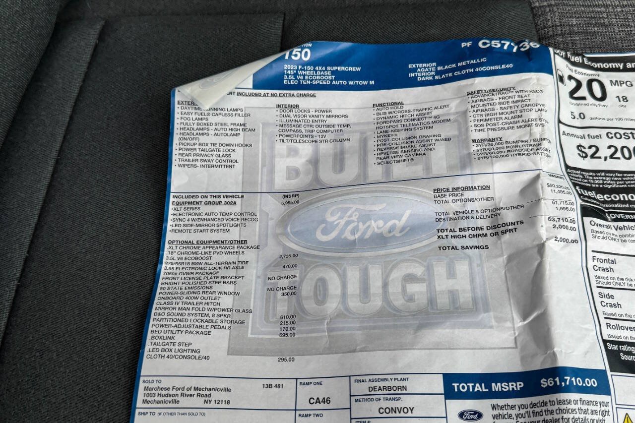 Used 2023 Ford F150 XLT w/ Equipment Group 302A High AWD/4WD image 38