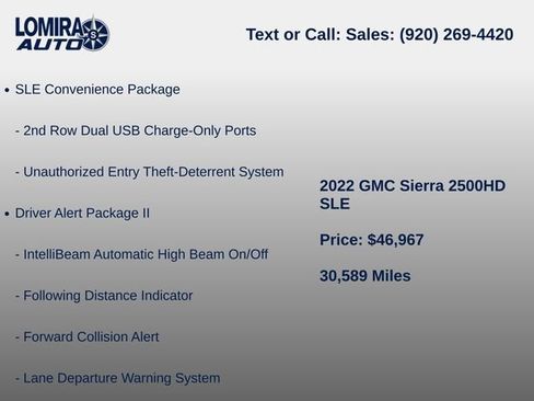Used 2022 GMC Sierra 2500 SLE w/ SLE Convenience Package AWD/4WD image 8