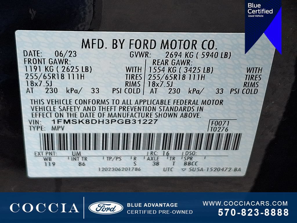 Certified 2023 Ford Explorer XLT AWD/4WD image 26