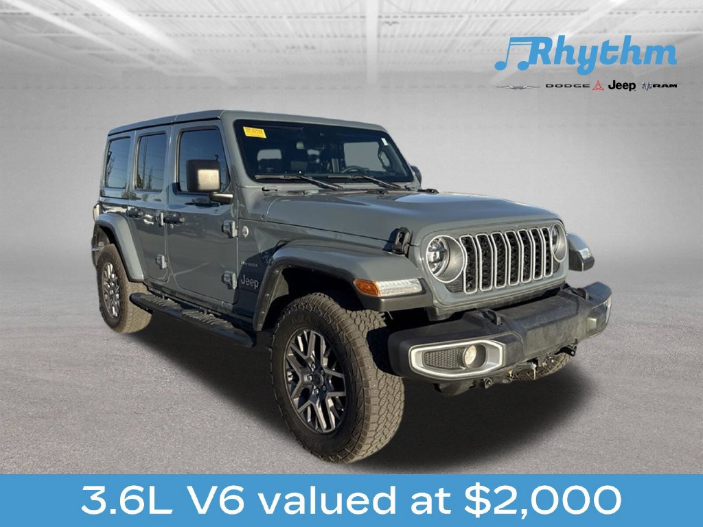 Used 2024 Jeep Wrangler Unlimited Sahara w/ Safety Group AWD/4WD 360° Tour