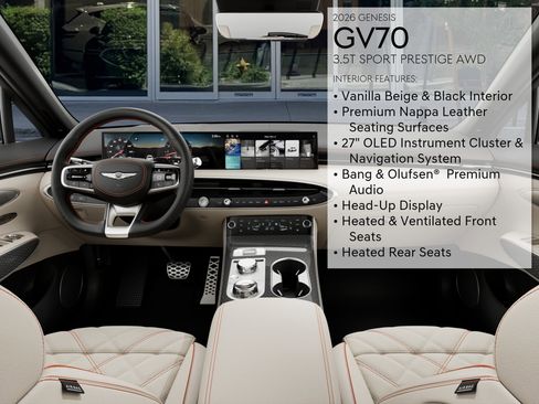 New 2026 Genesis GV70 3.5T Sport Prestige AWD/4WD image 17