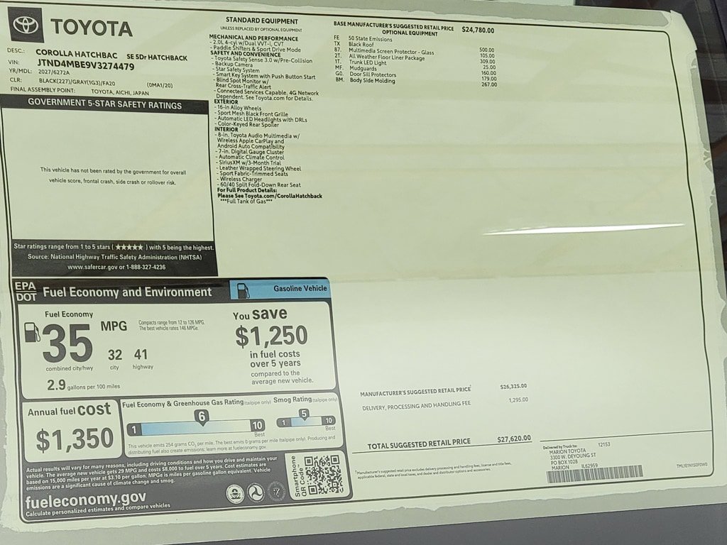 New 2027 Toyota Corolla SE FWD image 19