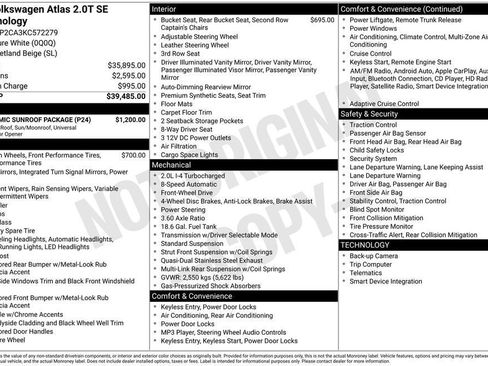 Used 2019 Volkswagen Atlas SE w/ Panoramic Sunroof Package image 39