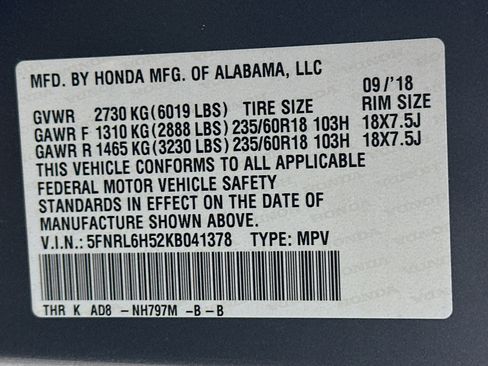 Used 2019 Honda Odyssey EX image 12