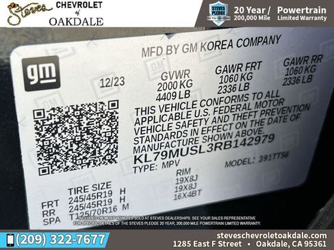 Certified 2024 Chevrolet TrailBlazer RS w/ Driver Confidence Package image 35