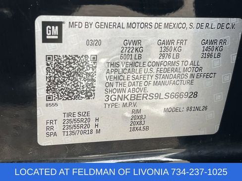 Certified 2020 Chevrolet Blazer RS w/ LPO, Floor Liner Package image 33