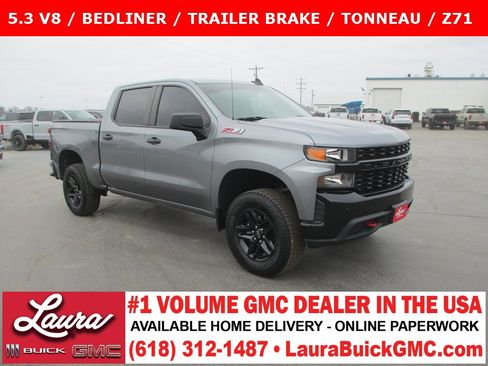Used 2021 Chevrolet Silverado 1500 Custom Trail Boss w/ LPO, Dark Essentials Package image 1