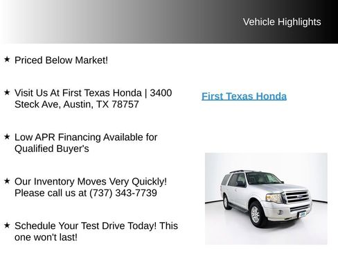 Used 2013 Ford Expedition XLT w/ HD Trailer Tow Pkg RWD image 9