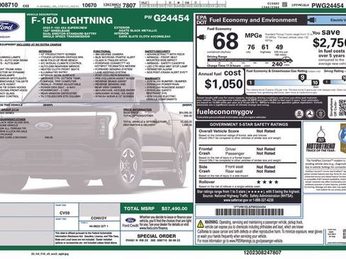 Used 2023 Ford F150 Lightning XLT image 2