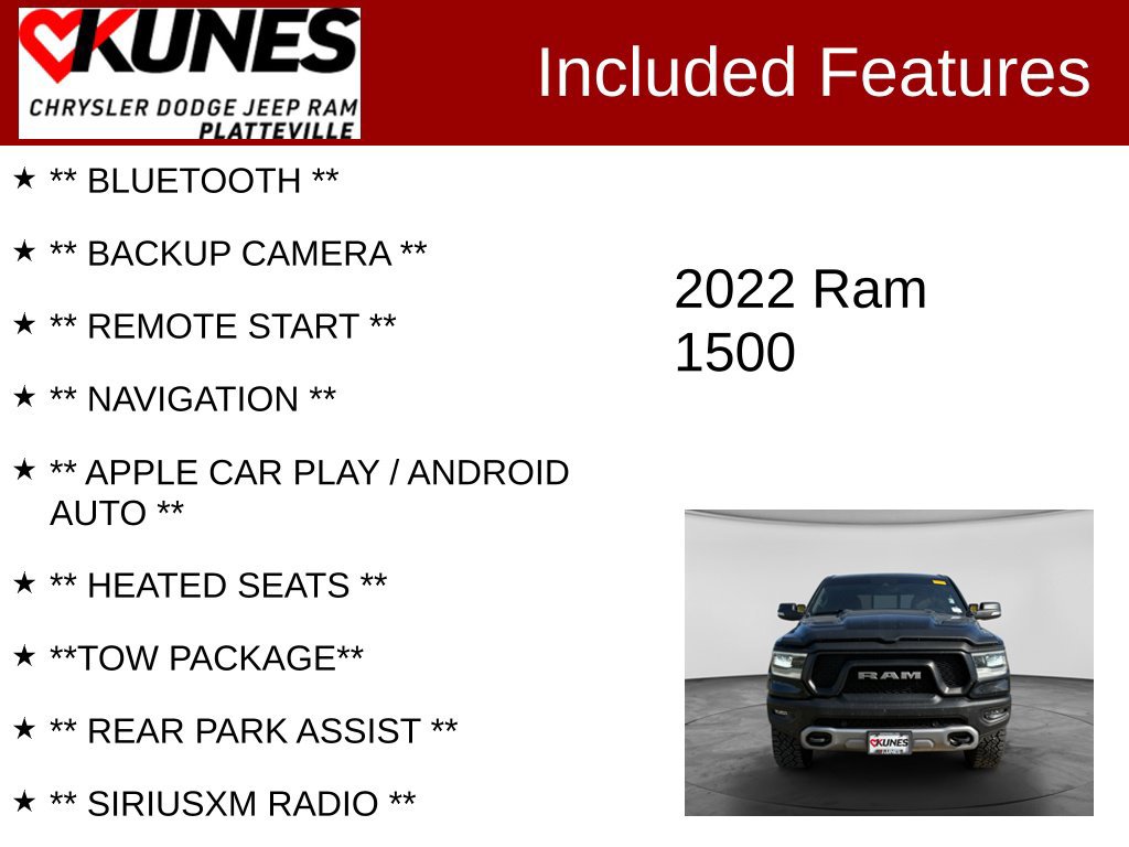 Used 2022 RAM 1500 Rebel w/ Rebel Level 2 Equipment Group AWD/4WD image 2