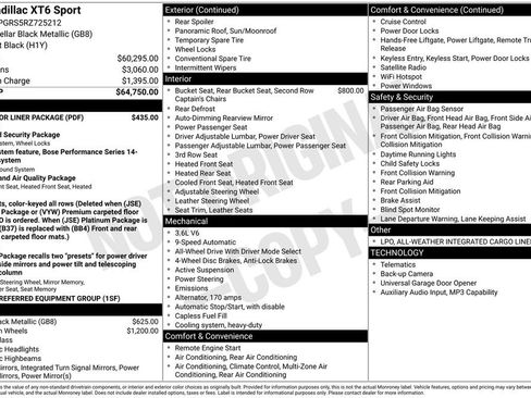 Certified 2024 Cadillac XT6 Sport w/ LPO, Floor Liner Package AWD/4WD image 3