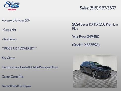 Used 2024 Lexus RX 350 Premium Plus w/ Convenience Package AWD/4WD image 16