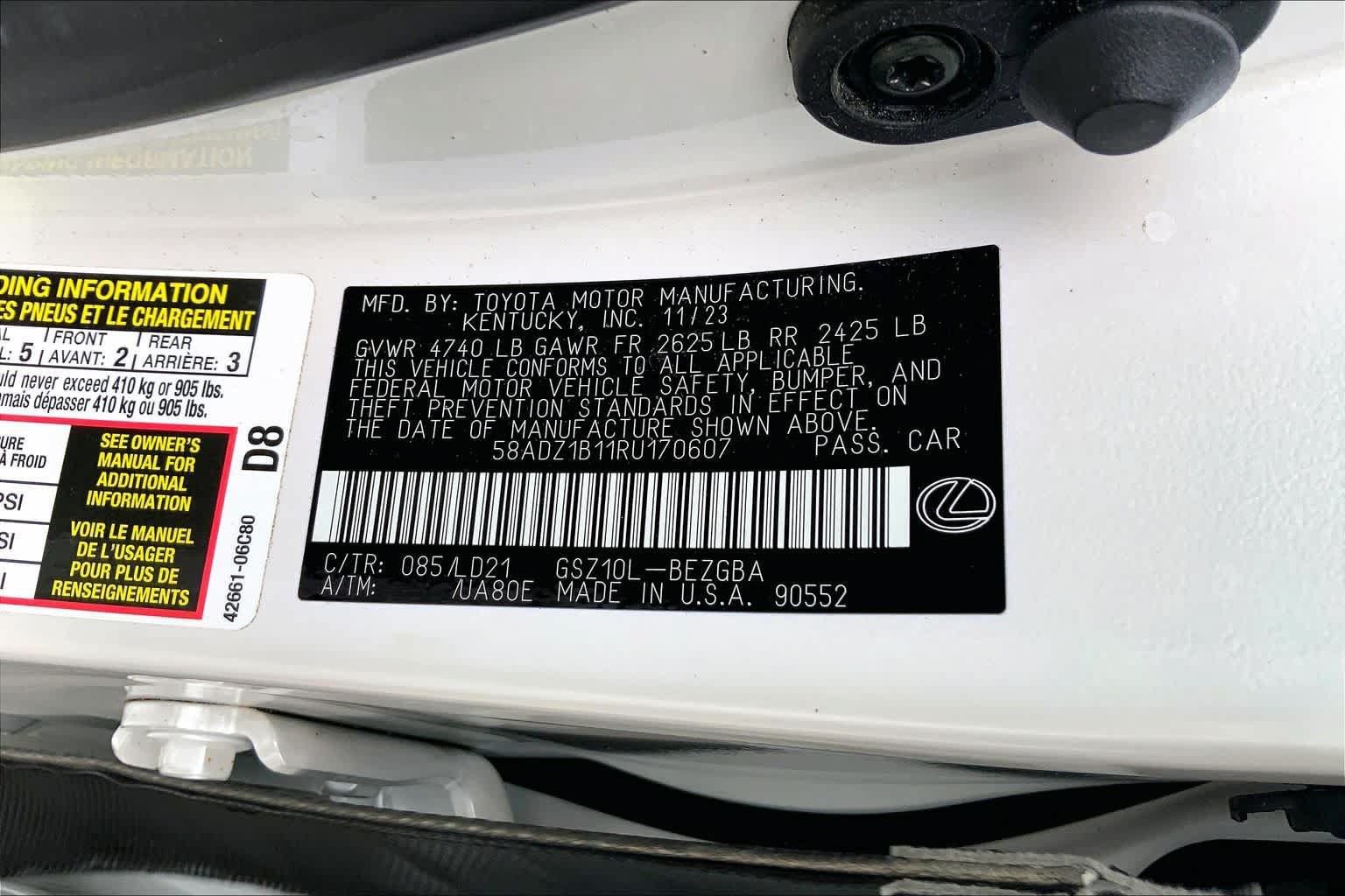 Used 2024 Lexus ES 350 w/ Premium Package FWD image 37