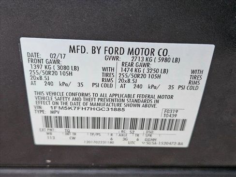 Used 2017 Ford Explorer Limited w/ Equipment Group 301A image 23