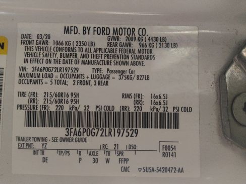 Used 2020 Ford Fusion S FWD image 33