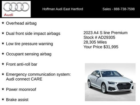 Used 2023 Audi A4 2.0T Premium w/ Convenience Package AWD/4WD image 35