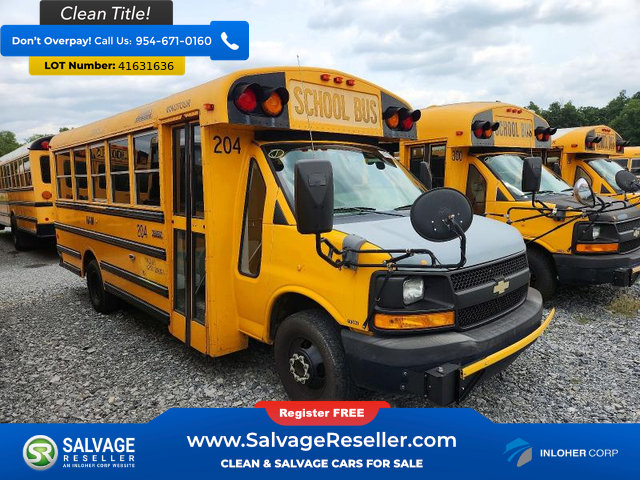 Used 2012 Chevrolet Express 4500 w/ School Bus Package RWD image 1