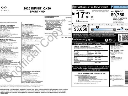Used 2026 INFINITI QX80 4WD image 65