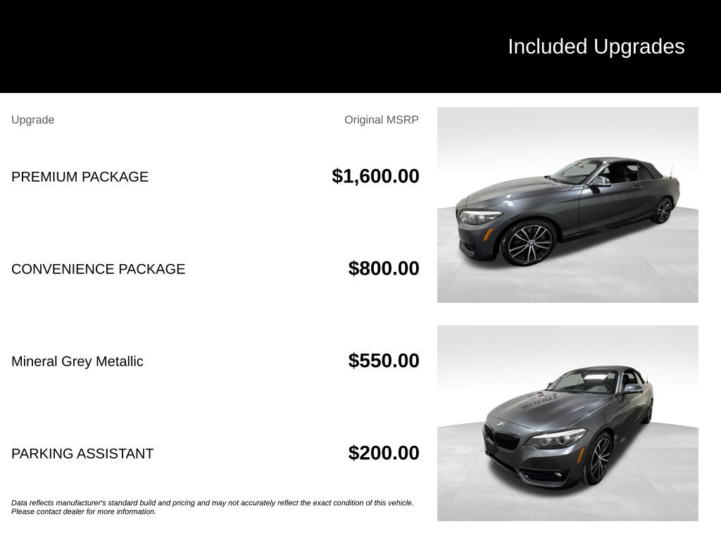 Used 2021 BMW 230i xDrive Convertible w/ Premium Package AWD/4WD image 2