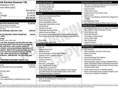 Used 2021 Buick Enclave Essence w/ Sound and Sites Package AWD/4WD image 20