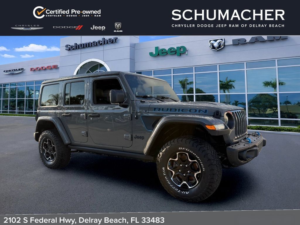 Used 2022 Jeep Wrangler Unlimited Rubicon 4xe w/ Steel Bumper Group AWD/4WD image 1