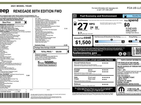 Used 2021 Jeep Renegade Latitude image 31