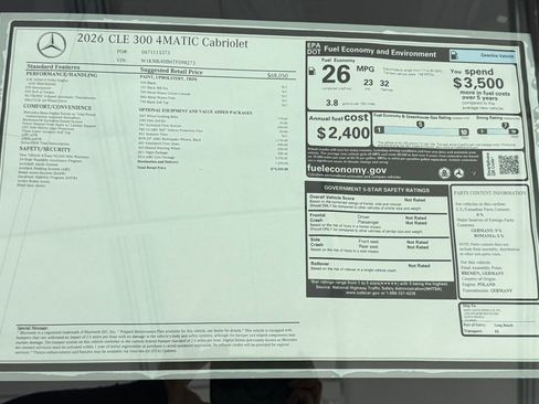 New 2026 Mercedes-Benz CLE 300 4MATIC Cabriolet image 29