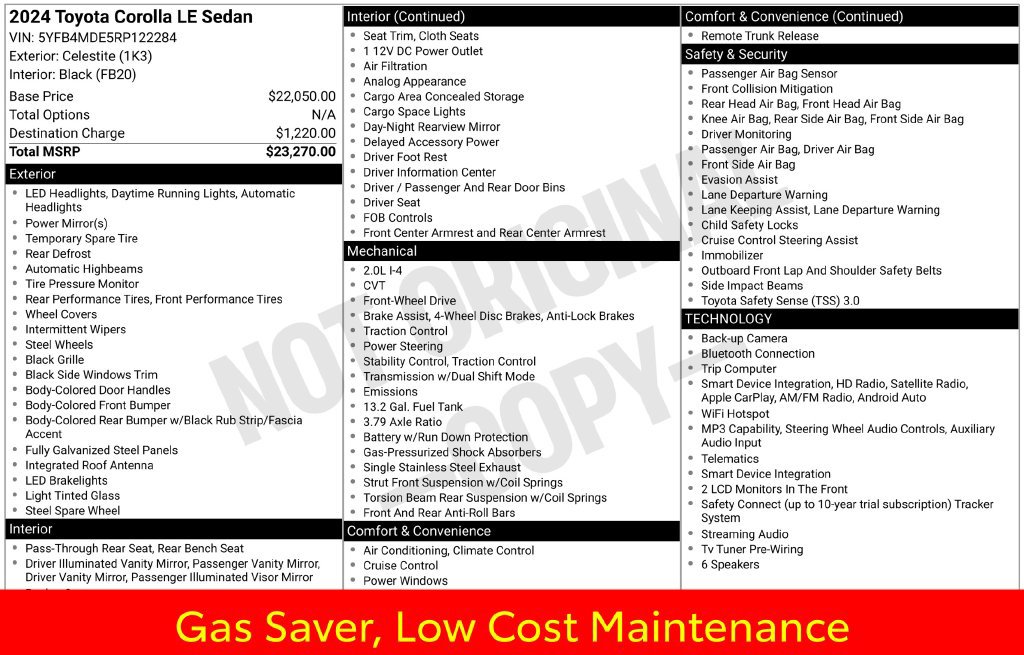 Used 2024 Toyota Corolla LE FWD image 34