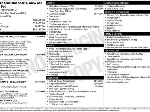 Used 2023 Jeep Gladiator Sport AWD/4WD image 1