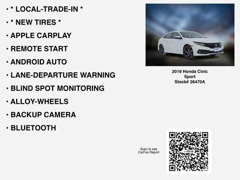 Certified 2019 Honda Civic Sport image 7