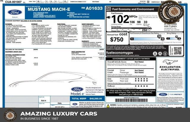Used 2024 Ford Mustang Mach-E Premium RWD image 1