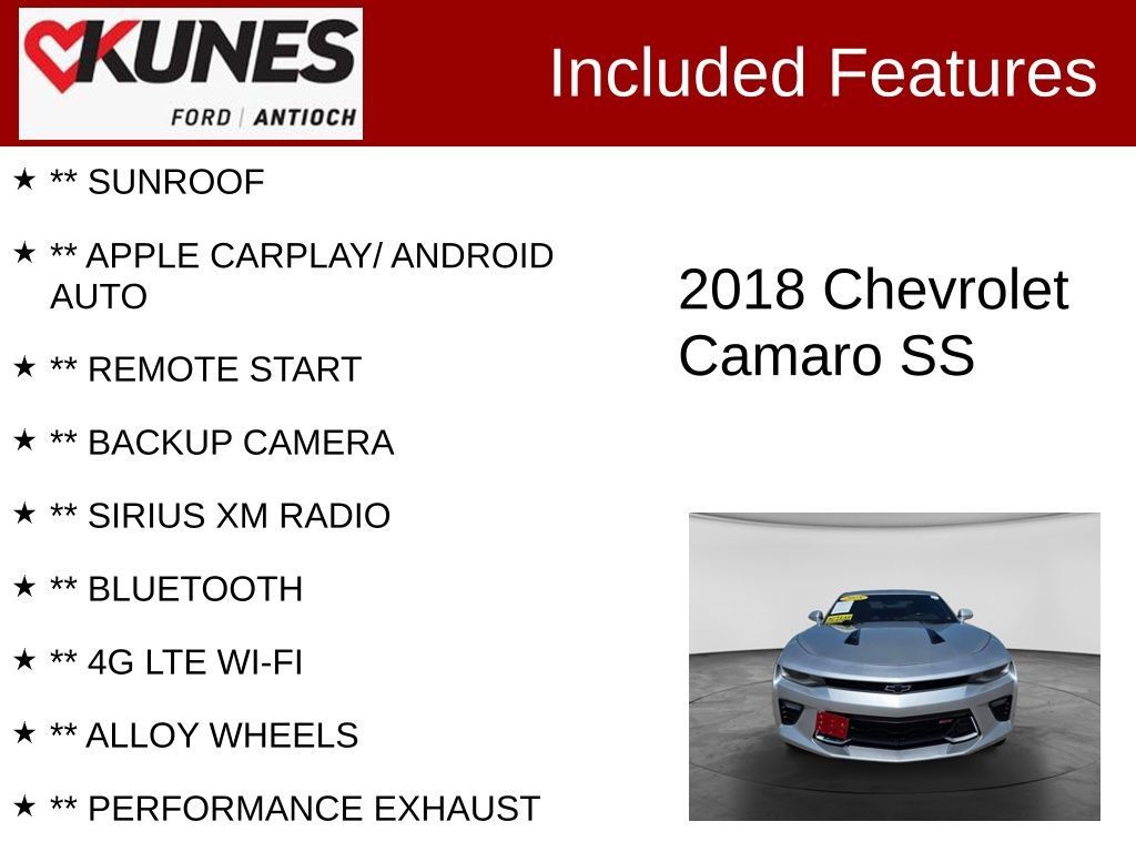 Used 2018 Chevrolet Camaro SS RWD image 3