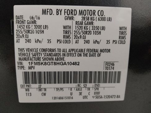 Used 2017 Ford Explorer Sport w/ Equipment Group 401A AWD/4WD image 33