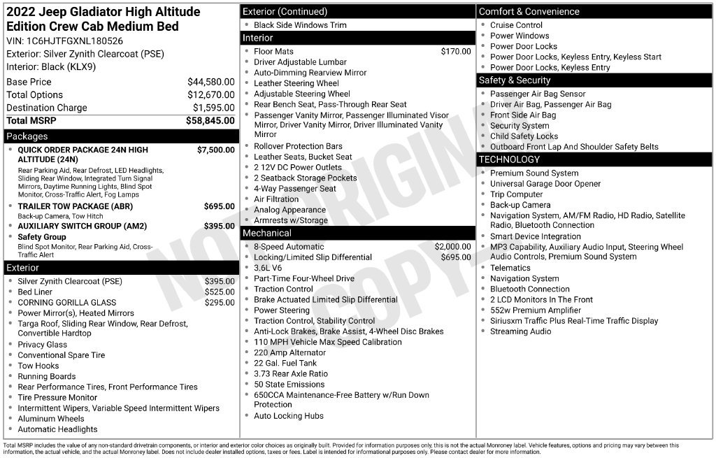 Used 2022 Jeep Gladiator Overland AWD/4WD image 20