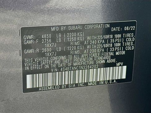 Certified 2022 Subaru Outback Limited image 31