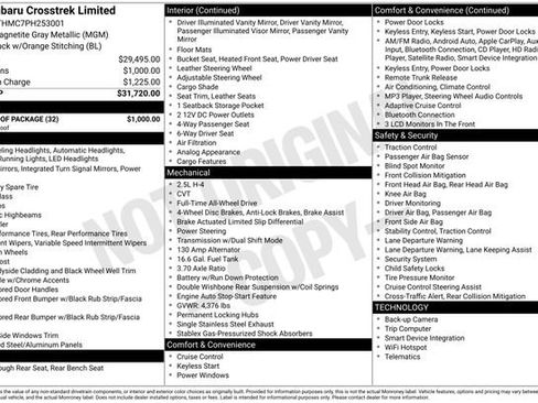 Used 2023 Subaru Crosstrek 2.5i Limited w/ Moonroof Package image 4