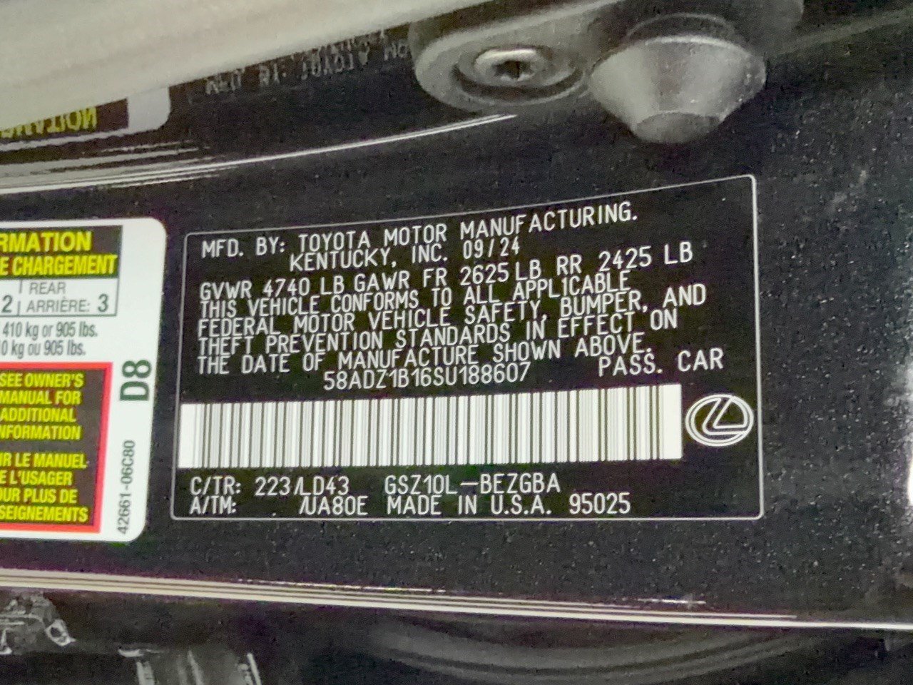 Used 2025 Lexus ES 350 w/ Premium Package FWD image 32