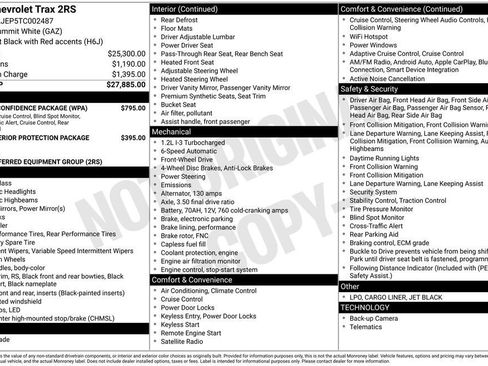 New 2026 Chevrolet Trax RS w/ Driver Confidence Package image 25