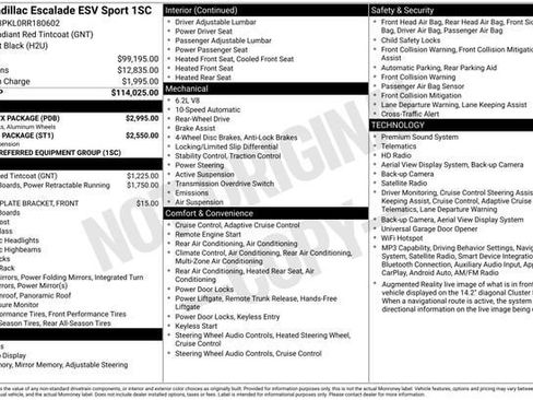 Certified 2024 Cadillac Escalade ESV Sport w/ LPO, ONYX Package RWD image 36