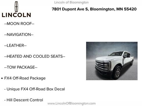 Used 2025 Ford F250 King Ranch w/ FX4 Off-Road Package AWD/4WD image 5