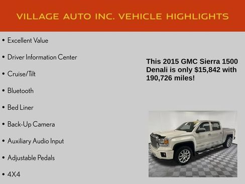 Used 2015 GMC Sierra 1500 Denali w/ Driver Alert Package AWD/4WD image 21