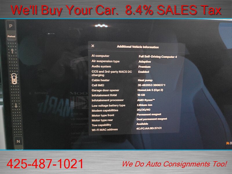 Used 2024 Tesla Model X Plaid AWD/4WD image 37