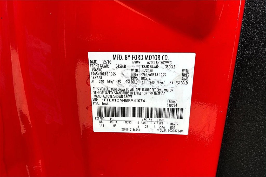 Used 2011 Ford F150 XLT w/ XLT Chrome Pkg RWD image 34