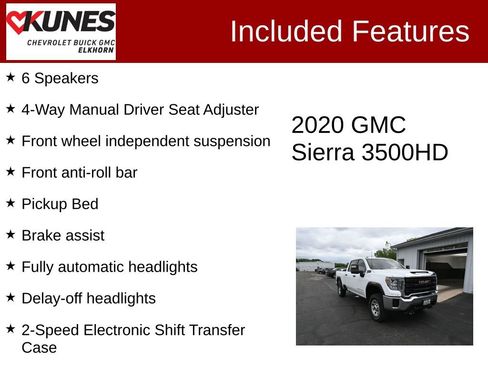 Used 2020 GMC Sierra 3500 4x4 Crew Cab w/ Convenience Package image 3